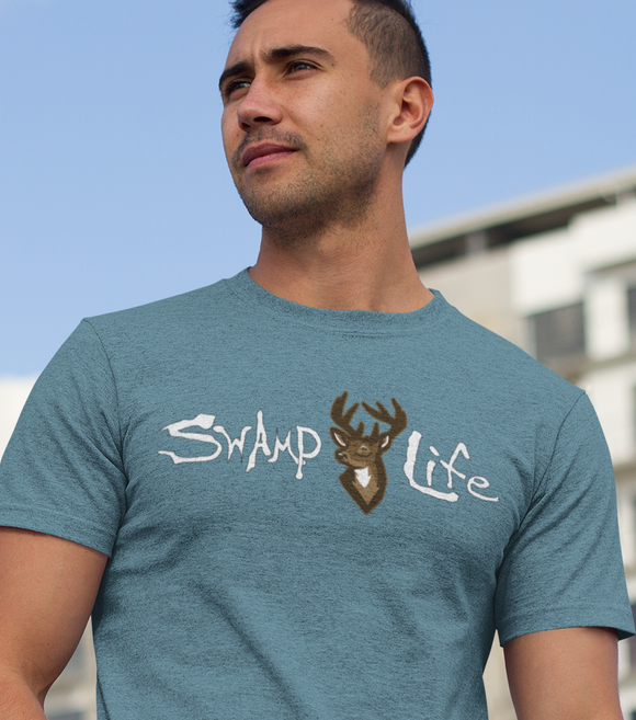 Swamp Life Buck Deer Unisex Short Sleeve T-Shirt