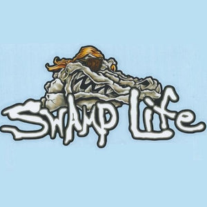 Swamp Life Florida Gator Skull Pirate Decal